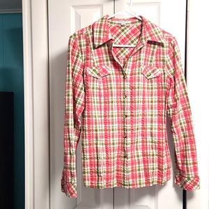 Women's Pendleton Ls Button Down Shirt Large